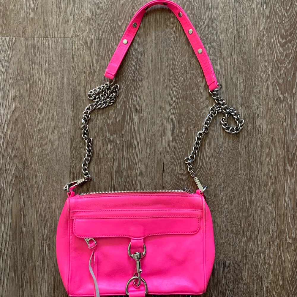 Rebecca minkoff neon pink crossbody bag